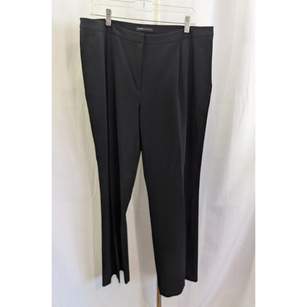 Slates Essentials Women's Black Work Trousers 16 Business Pants Straight (J10)